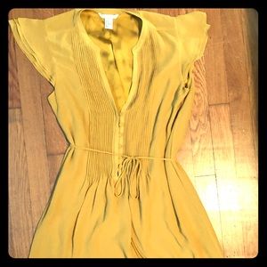 H&M mustard yellow knee-length dress